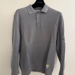 Zara Feel Explorer Long Sleeve Gray Polo Shirt Like New